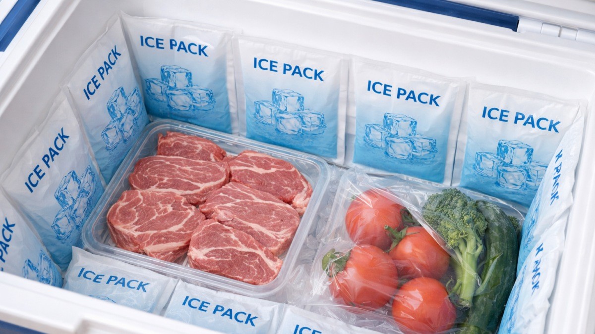 아이스팩을 활용하는 모습 / 기사 내용을 바탕으로 제작한 AI 이미지