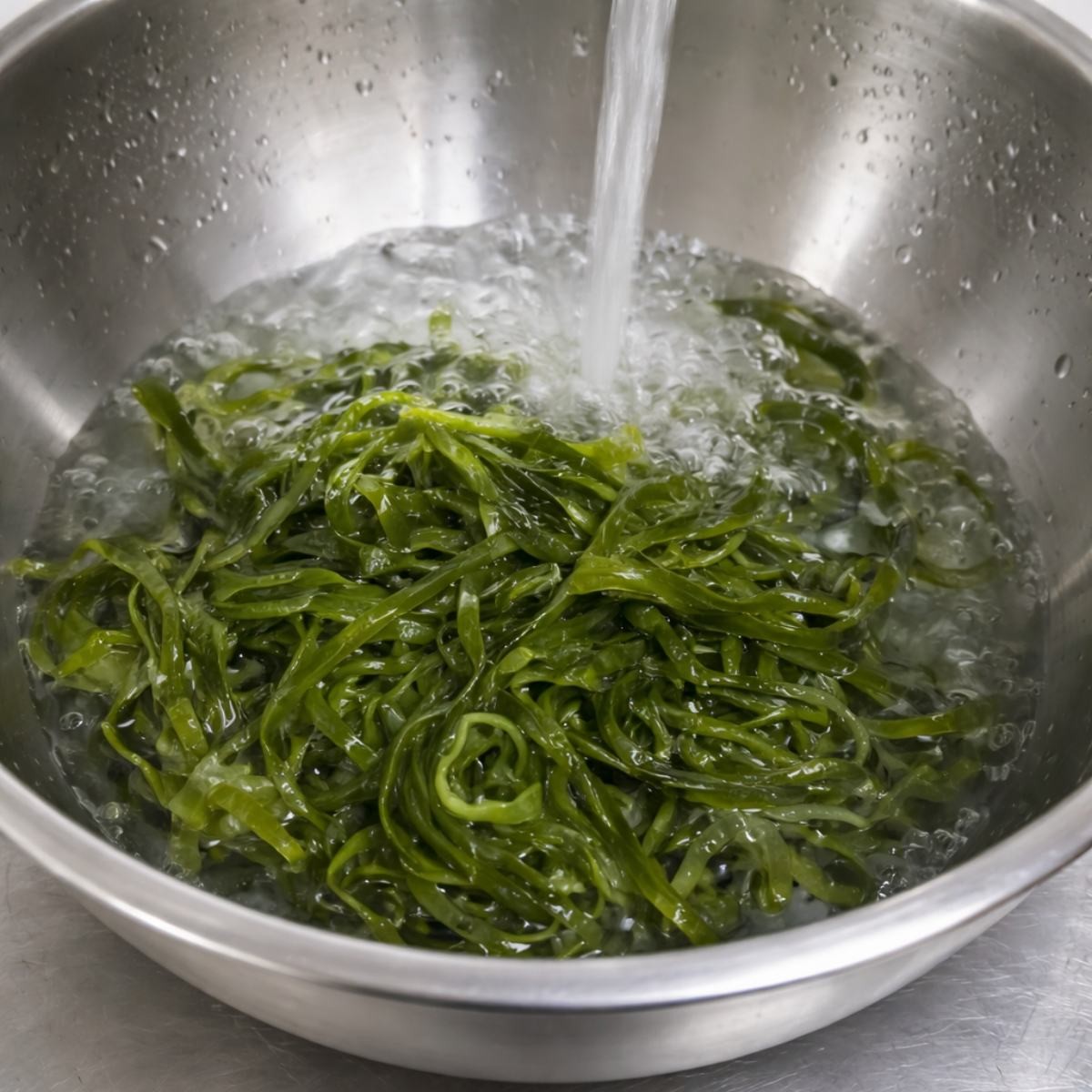 미역줄기 팍팍 씻기. 기사 내용 토대로 AI툴 활용해 제작한 자료사진.