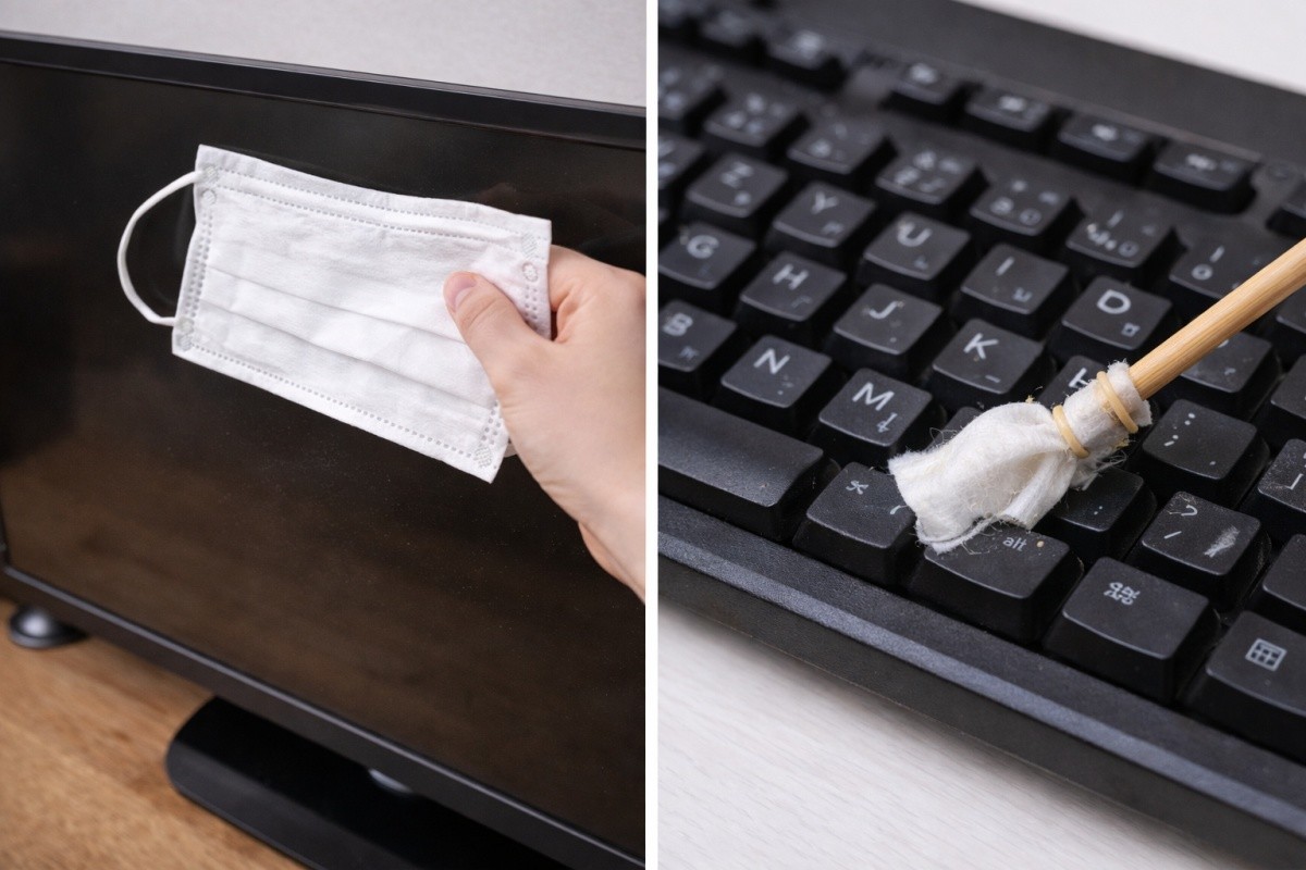 마스크를 재활용하는 모습 / 기사 내용을 바탕으로 제작한 AI 이미지