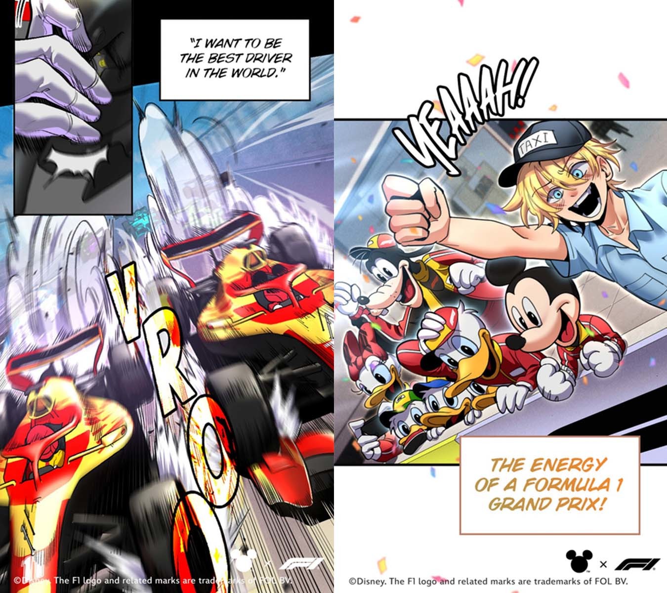오리지널 웹툰 시리즈 미키 X 포뮬러1 레이싱 투 더 탑. / 월트디즈니 컴퍼니 코리아