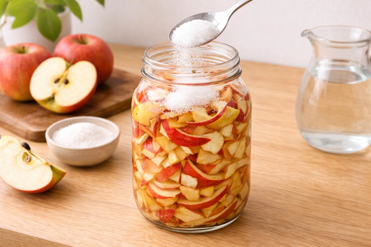 사과 껍질로 식초를 만드는 방법 / 기사 내용을 바탕으로 제작한 AI 이미지