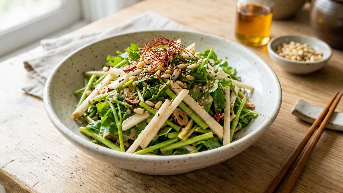 미나리배채 샐러드