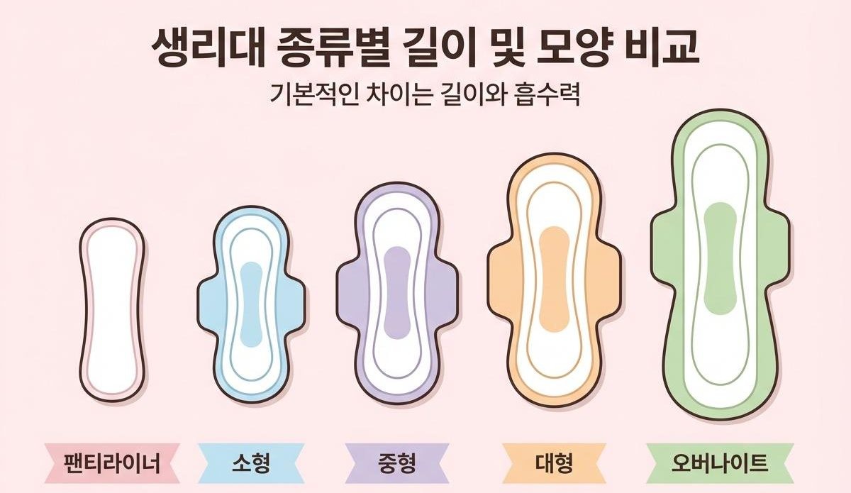[삽화] 다양한 생리대 모습. AI가 생성한 자료사진.