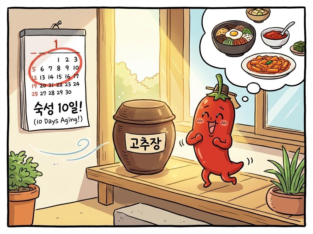 [삽화] 10일 숙성하고 있는 고추장. AI가 생성한 자료사진.