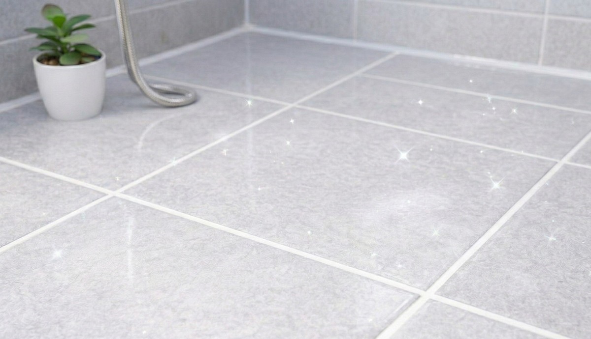 깨끗해진 욕실 바닥 모습. 기사 이해를 돕기 위해 AI를 활용해 제작한 자료 사진입니다. 실제 모습과 다소 차이가 있을 수 있습니다.