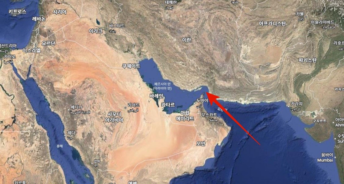 호르무즈 해협 위치 / 구글 지도 캡처