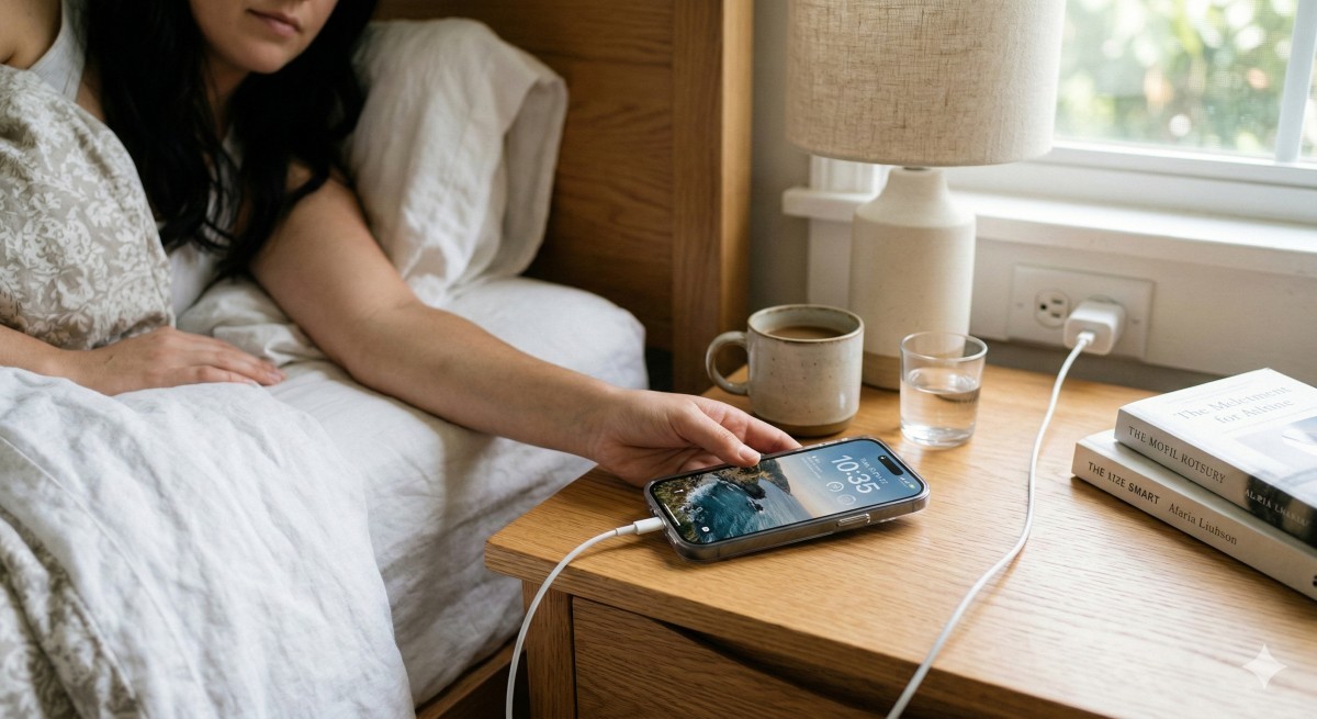 핸드폰 충전 사진 (AI로 제작됨)