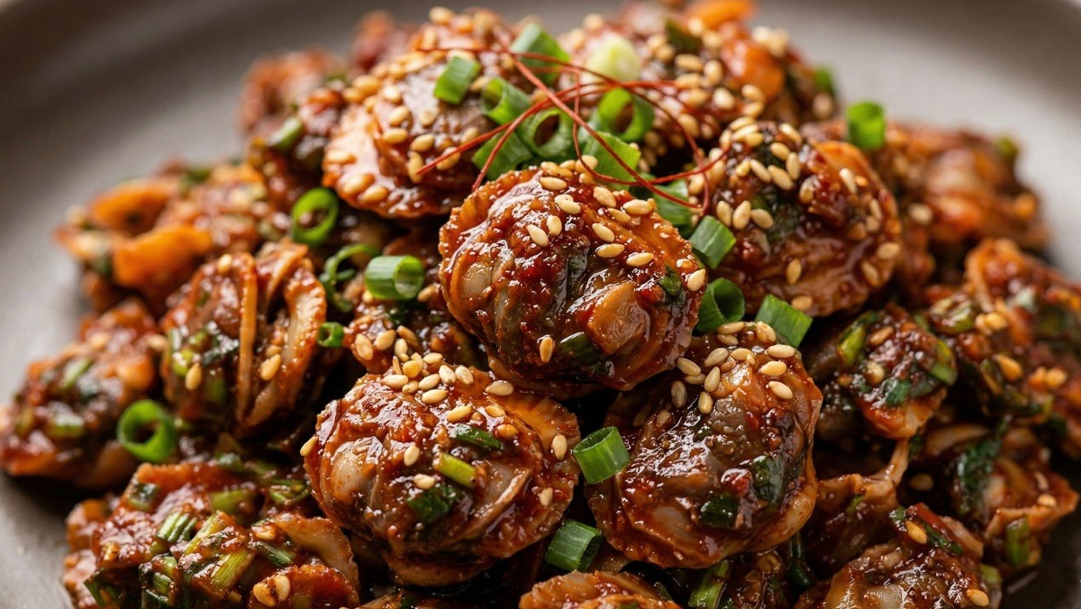 AI가 생성한 꼬막 무침 자료사진.