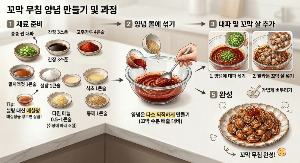 [인포그래픽] 꼬막무침 양념 레시피 인포그래픽 자료사진.