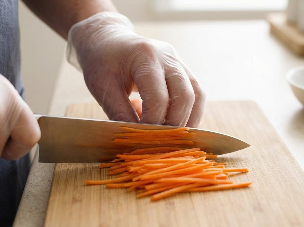 '뒤집어쓰면 헐렁거리는 비닐장갑 문제 쉽게 해결!' 기사 내용 토대로 AI툴 활용해 제작한 자료사진.