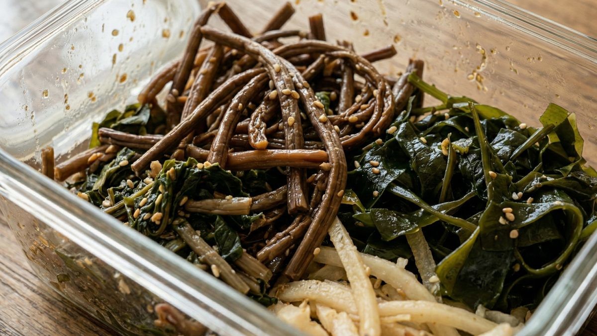 '남은 나물 현명하게 처리하는 꿀팁?!' 기사 내용 토대로 AI툴 활용해 제작한 자료사진.