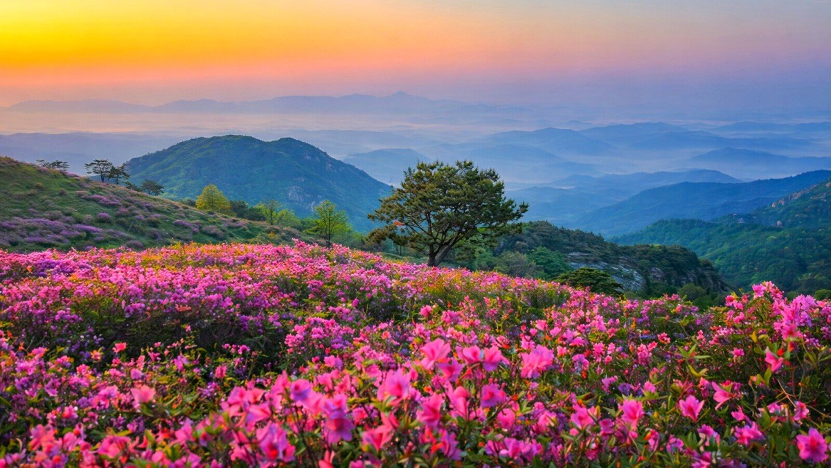 황매산군립공원. 기사 내용 토대로 AI툴 활용해 제작한 자료사진.