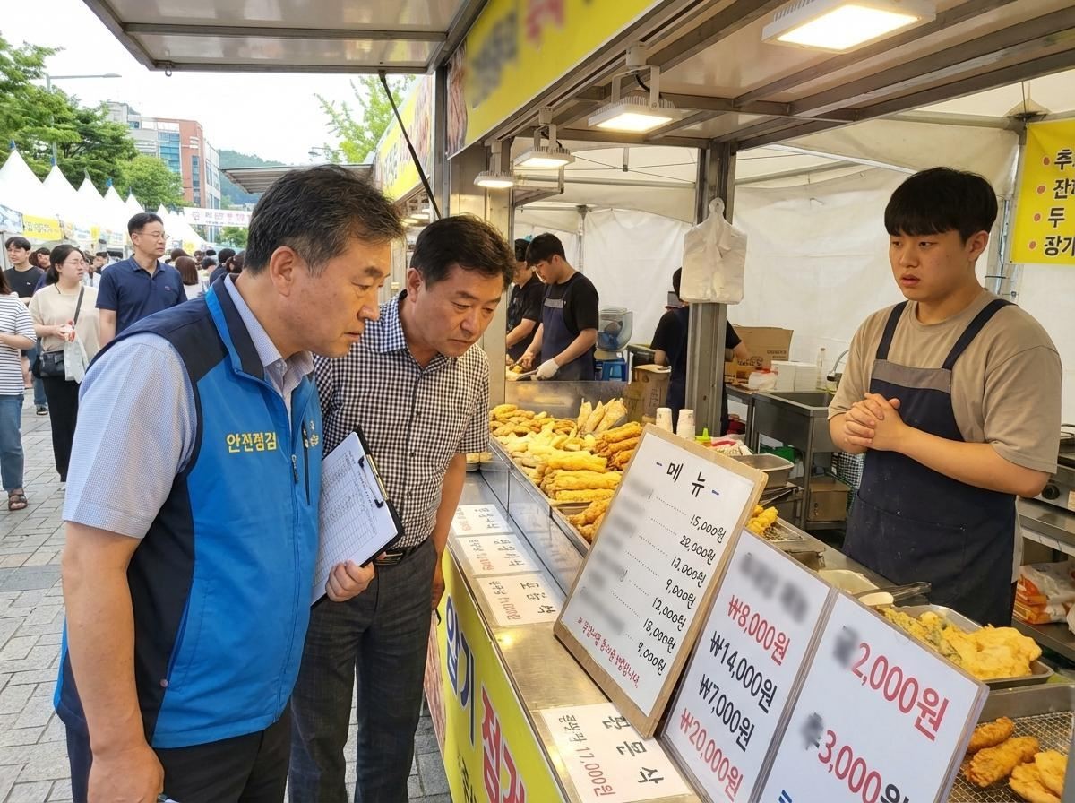 가격과 중량 정보 표시했는지 등을 감독하는 모습. 기사 내용 토대로 AI툴 활용해 제작한 자료사진.