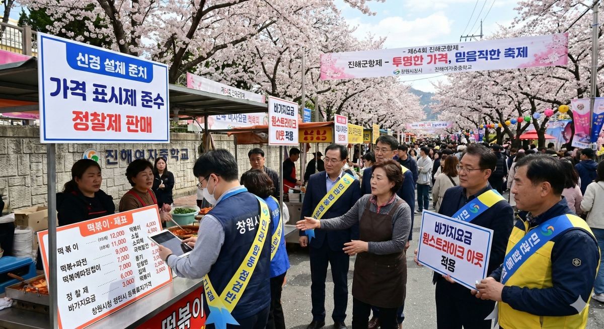'원스트라이크 아웃제' 시행. 위반 사례가 적발되면 즉각 시정조치하고 축제 입점 부스에서 퇴출한다. 기사 내용 토대로 AI툴 활용해 제작한 자료사진.