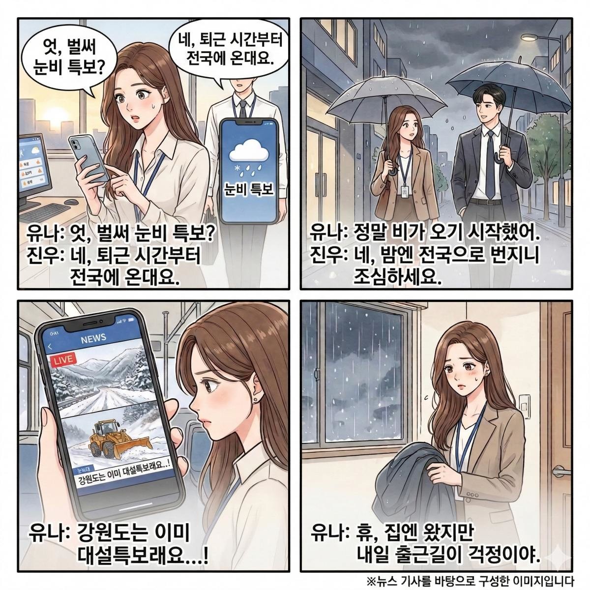 기사의 이해를 돕기 위한 AI 4컷 만화