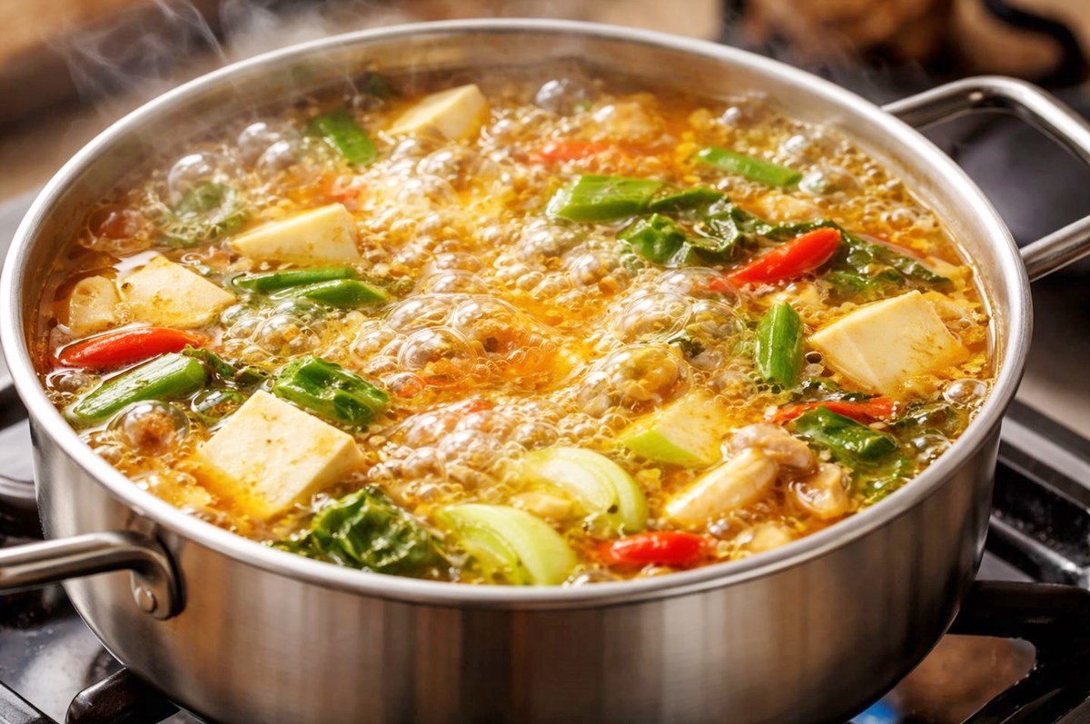 국물요리가 끓고 있는 모습. 기사 이해를 돕기 위해 AI를 활용해 제작한 자료 사진입니다. 실제 모습과 다소 차이가 있을 수 있습니다.