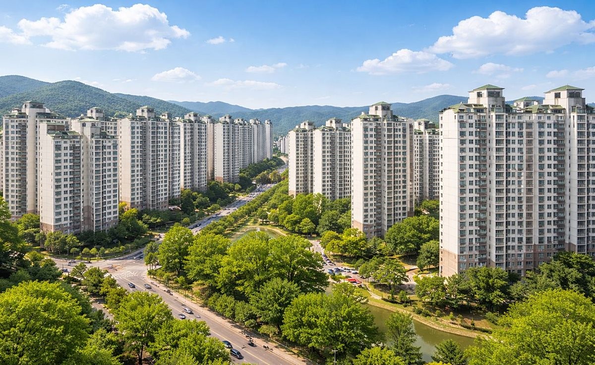 아파트 단지 자료 사진, 기사 이해를 돕기 위해 AI를 활용해 제작한 이미지입니다. 기사 속 사건과는 무관한 자료 사진입니다.