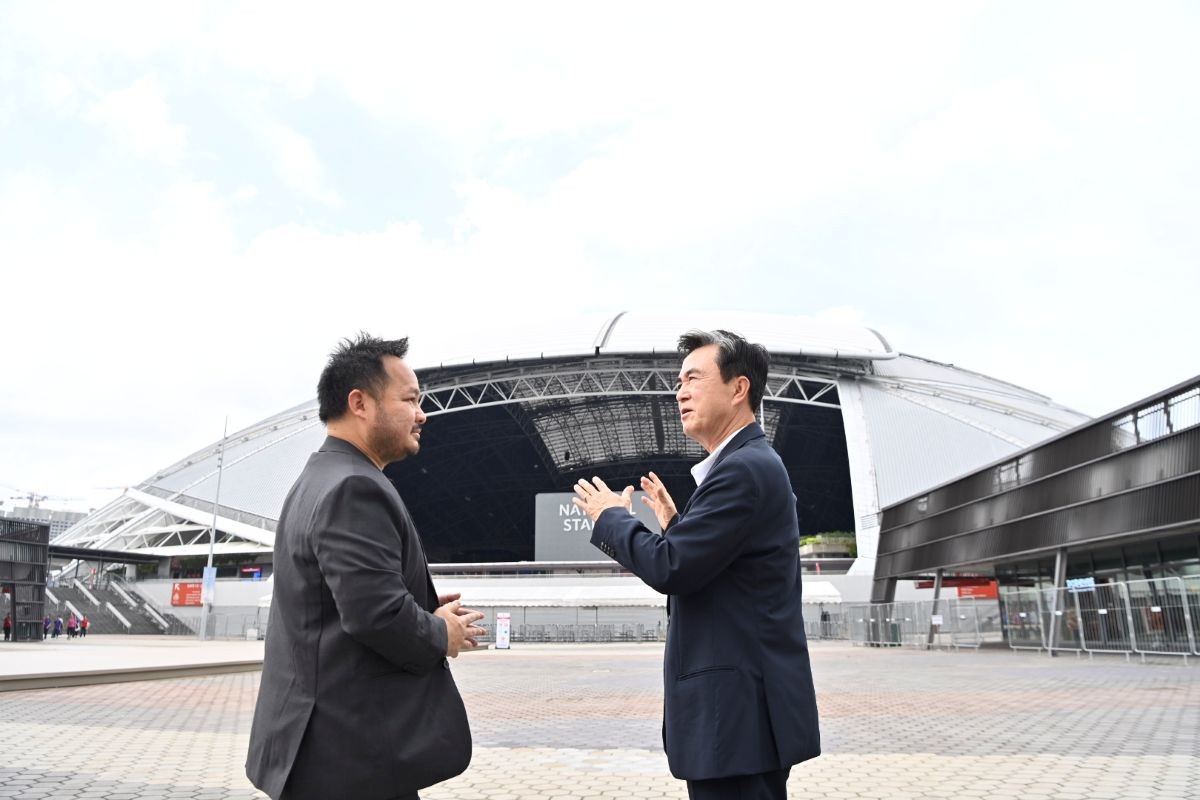 싱가포르 스포츠 허브 내 돔구장/ 충청남도 제공