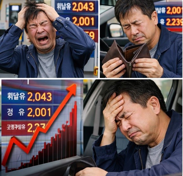 중동 지역 전쟁 등 국제 정세 불안이 이어지면서 국내 기름값이 급등하고 있다. / 사진AI이미지 생성