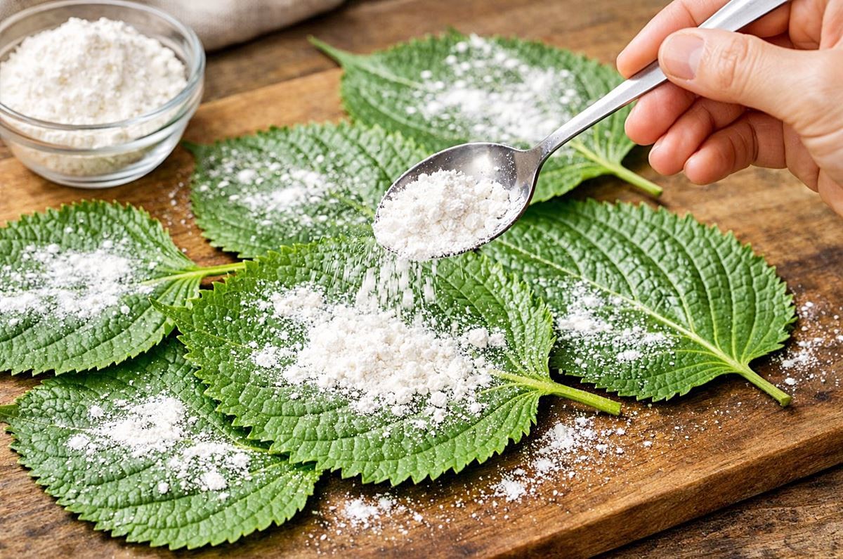 깻잎 튀김을 바삭하게 즐기려면 튀김가루 대신 밀가루와 전분을 넣어주면 좋다. 기사 이해를 돕기 위해 AI를 활용해 제작한 자료 사진입니다. 실제 모습과 다소 차이가 있을 수 있습니다.