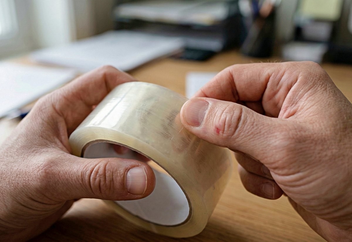 시작점이 어딘지 헤매며 테이프 사용할 때 종종 느끼는 불편함. 기사 내용 토대로 AI툴 활용해 제작한 자료사진.