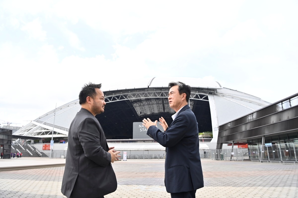 싱가포르 스포츠 허브 현장 시찰 / 충청남도