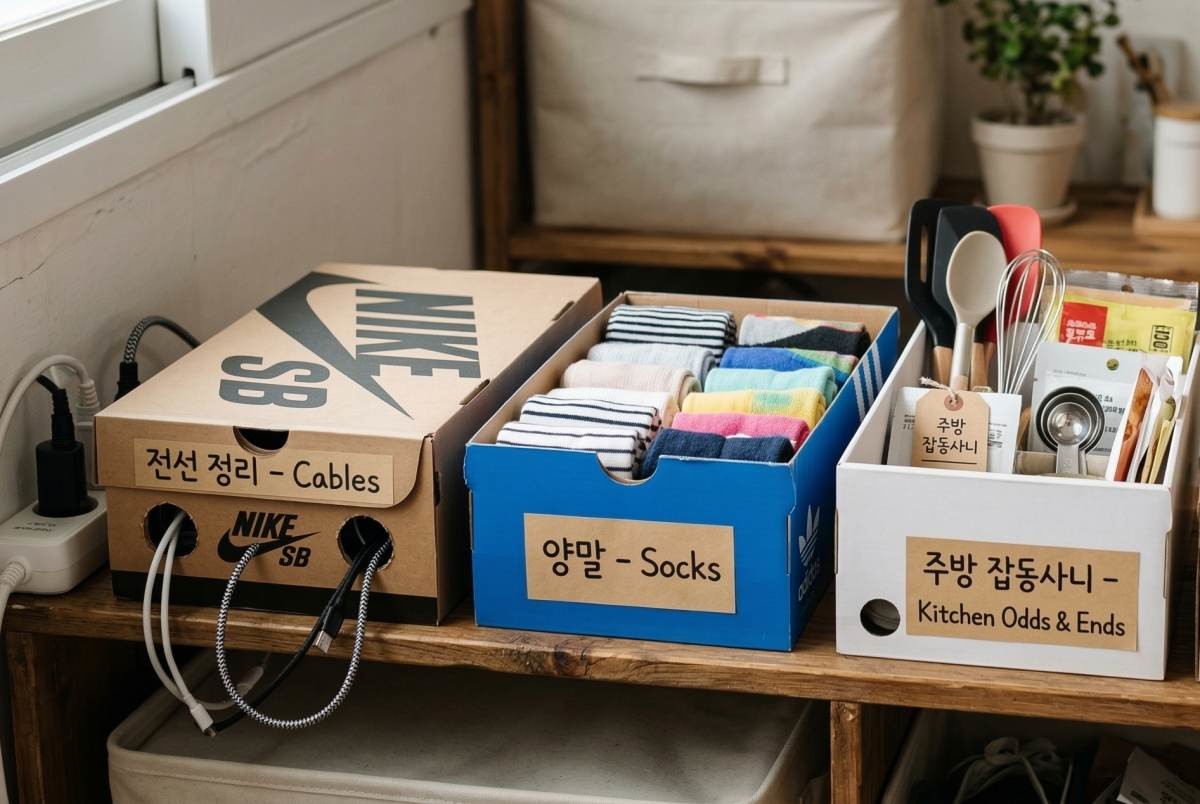 신발 박스 활용법 (AI로 제작)