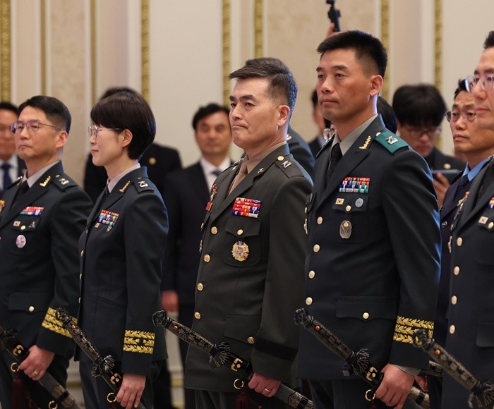 한자리에 모인 준장 진급자들 / 뉴스1