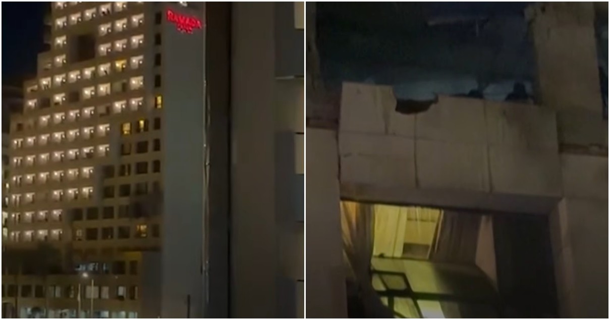 폭격 당한 레바논 수도 베이루트 중심가 호텔 / 유튜브 'Al Jazeera English'