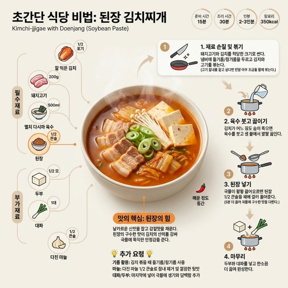 김치찌개 레시피 (AI로 제작)