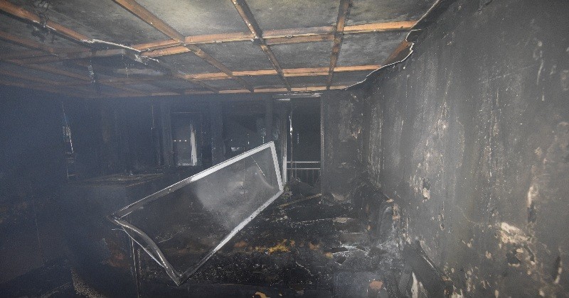 대전 서구 갈마동의 한 아파트서 화재, 세대 내부가 크게 탔다./사진=대전소방