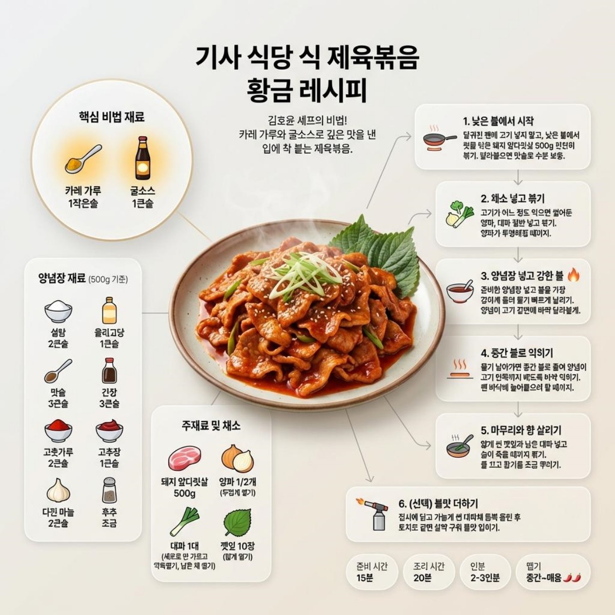 제육볶음 황금 레시피