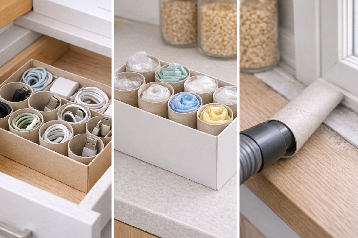 휴지심을 활용하는 모습 / 기사 내용을 바탕으로 제작한 AI 이미지