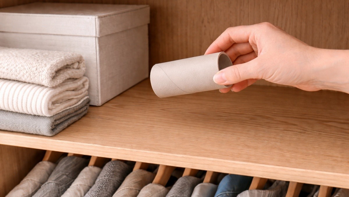 휴지심을 옷장에 두는 모습 / 기사 내용을 바탕으로 제작한 AI 이미지