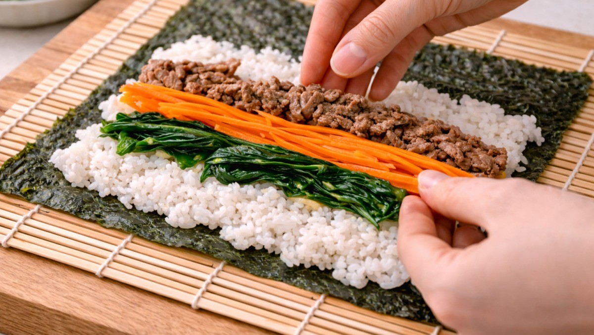 김밥을 만드는 모습 / 기사 내용을 바탕으로 제작한 AI 이미지