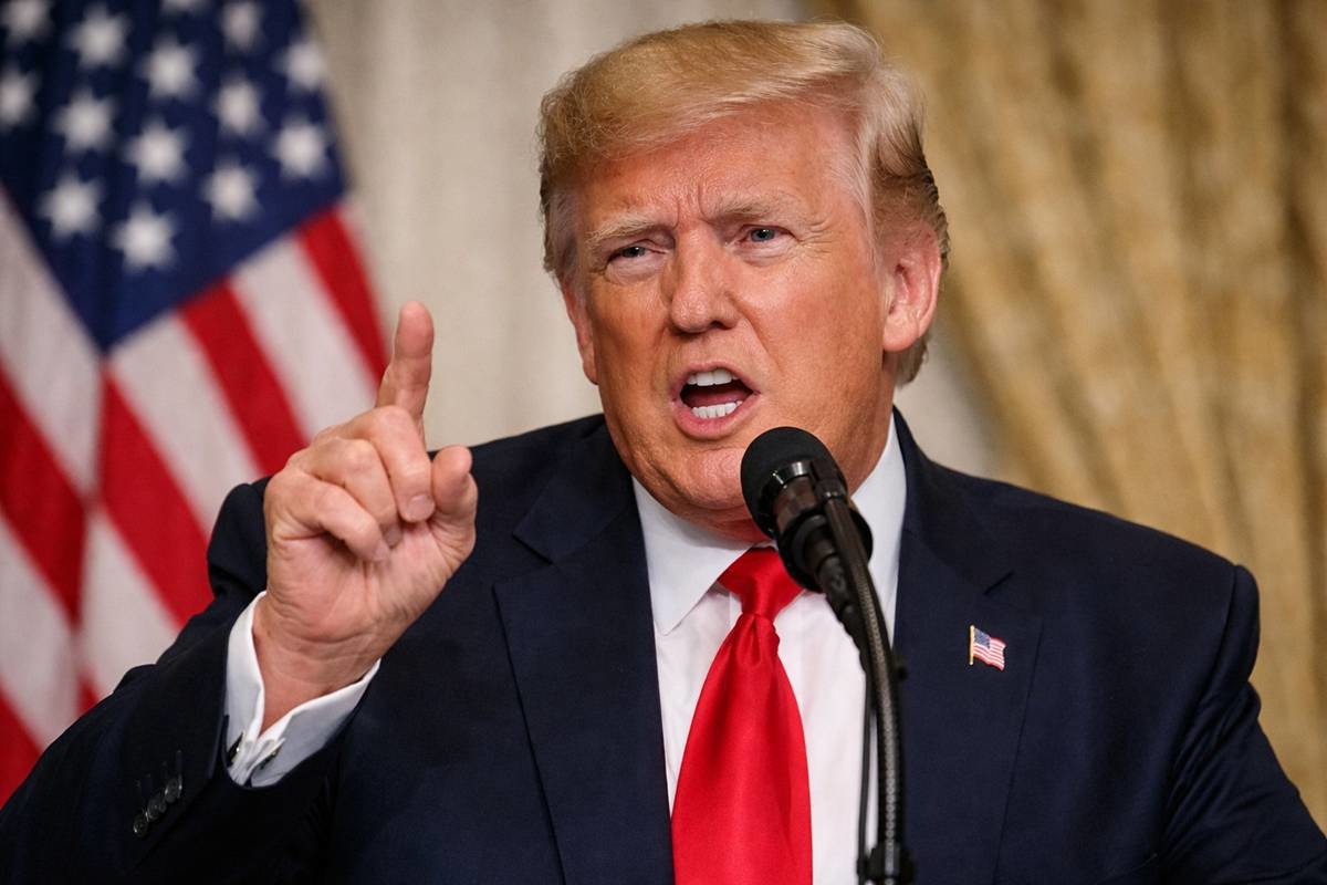 도널드 트럼프 미국 대통령. AI 툴로 만든 사진.