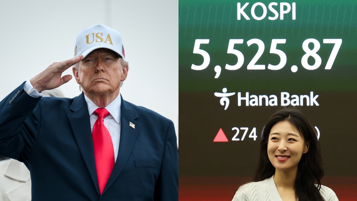 도널드 트럼프 미국 대통령, 코스피가 급등하며 매수 사이드카가 발동한 10일 오전 시황  / 백악관 홈페이지, 뉴스1