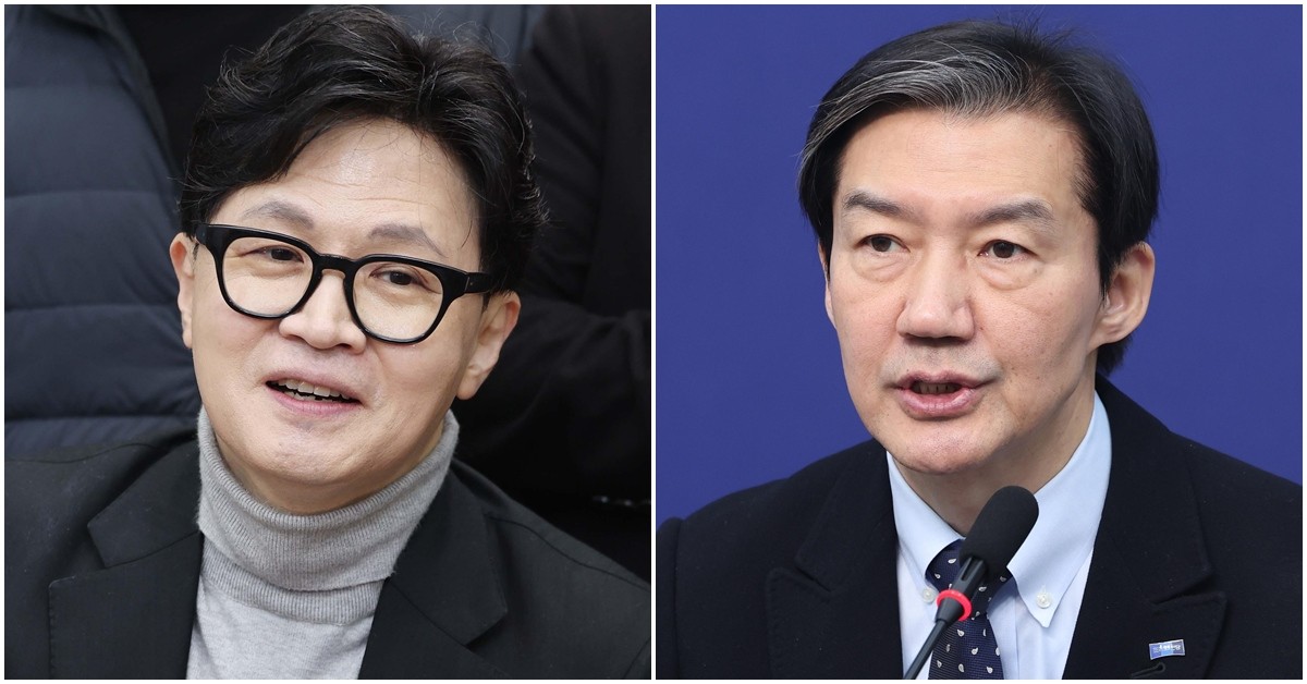 한동훈 전 국민의힘 대표(왼쪽)와 조국 조국혁신당 대표.  / 뉴스1