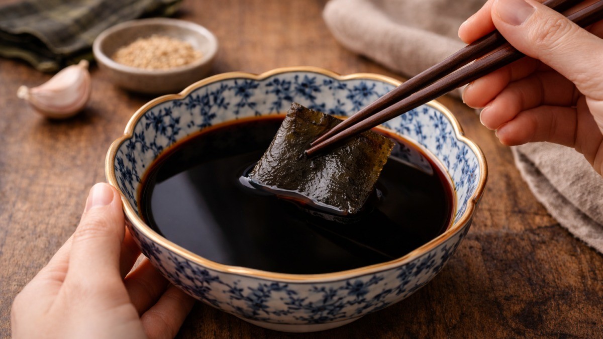 간장에 다시마를 넣은 모습 / 기사 내용을 바탕으로 제작한 AI 이미지