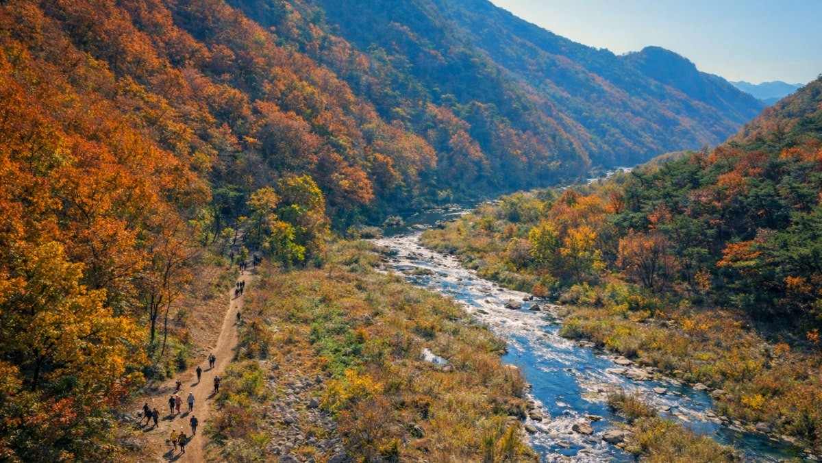 영동 월류봉. 기사 내용 토대로 AI툴 활용해 제작한 자료사진.