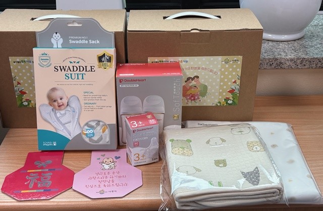 나주시가 출산 가정에 지원하고 있는 행복담은 출산축하꾸러미 구성품
