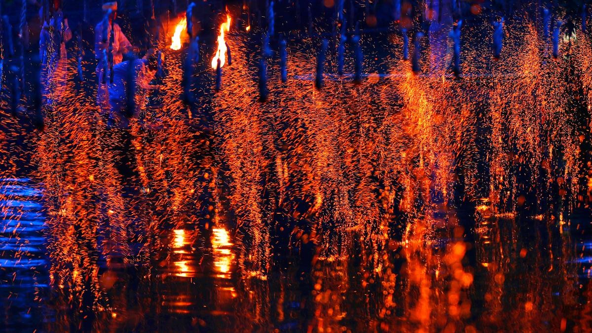 경남 함안 낙화놀이. / 뉴스1