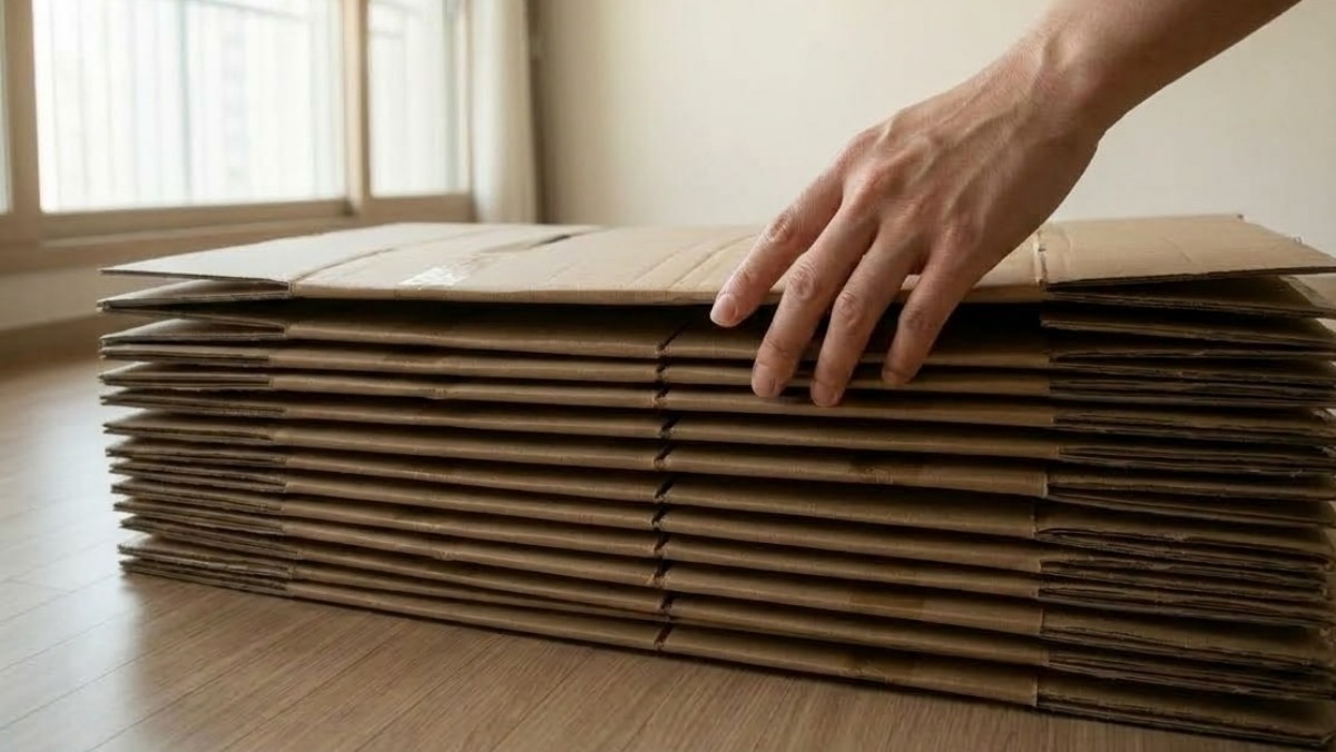 쌓인 택배상자. AI가 생성한 자료사진.