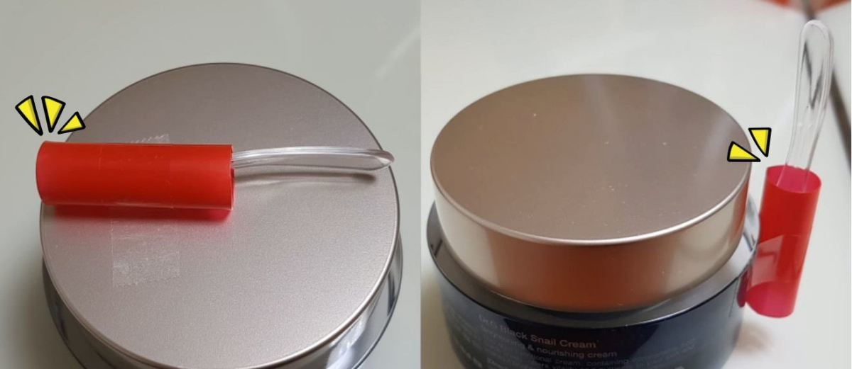 크림통 스파츄라 보관 '꿀팁'. / 유튜브 '꽃보다푸하'