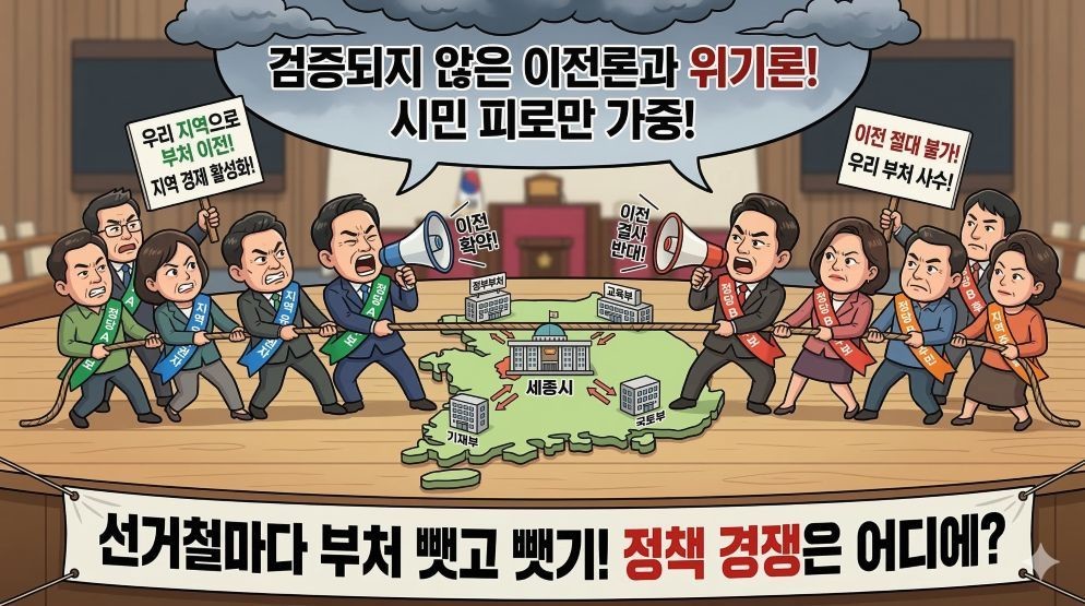 선거철마다 되풀이된 ‘부처 이전설’…강준현 “근거 없는 공포정치 멈춰야” / Ai  생성 이미지