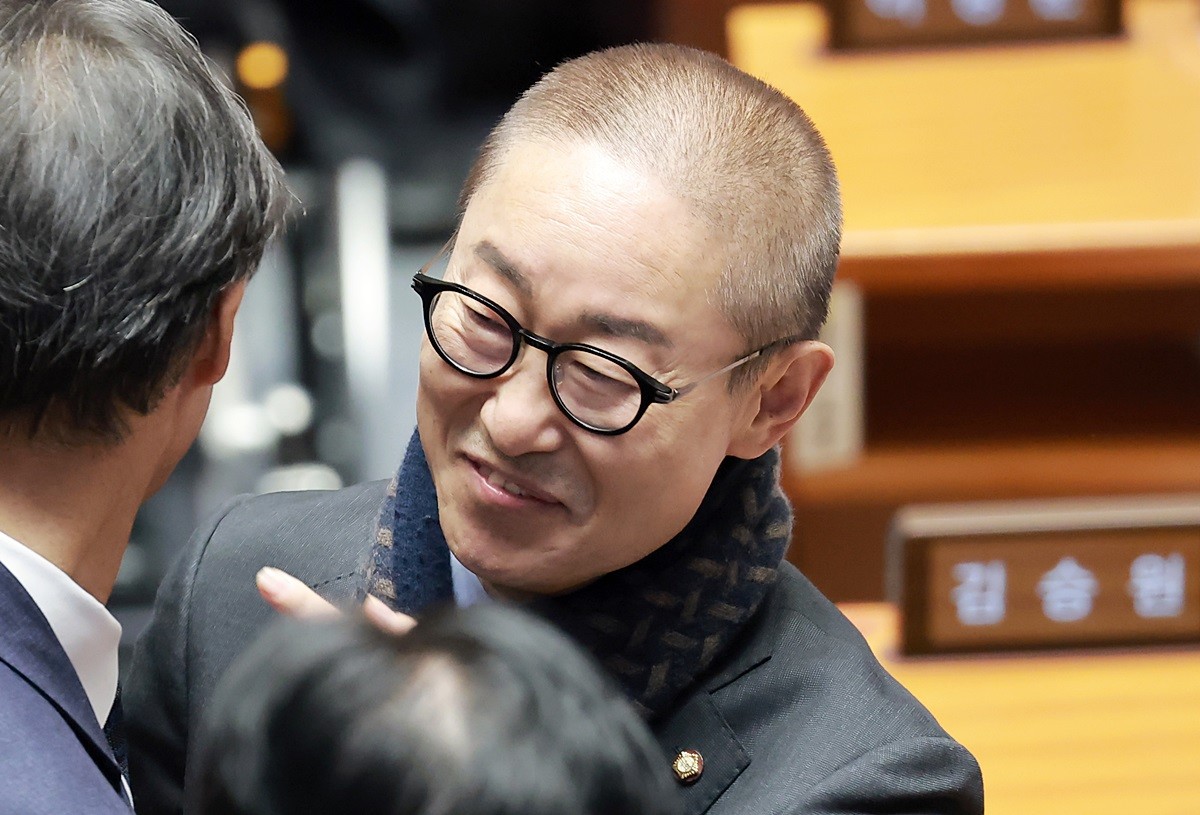 삭발한 박범계 더불어민주당 의원 / 연합뉴스