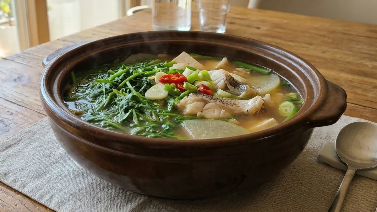 도다리 쑥국. AI가 생성한 자료사진. (실제와 차이가 있을 수 있음을 알립니다.)
