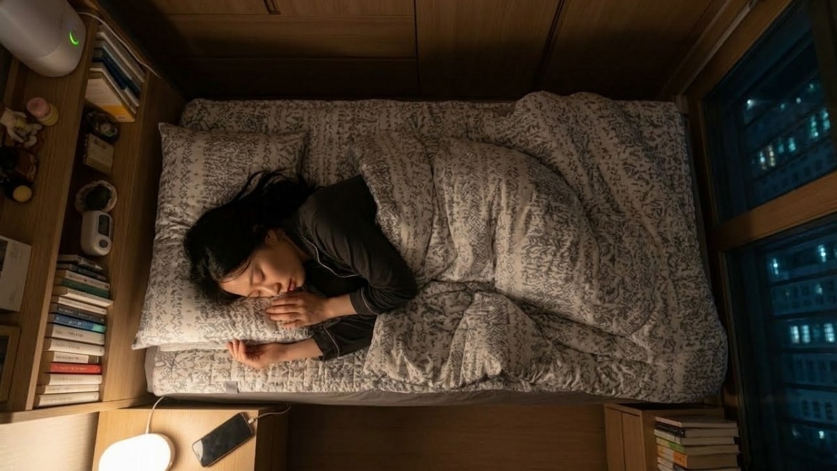 잠을 자는 한국인. AI가 생성한 자료사진.