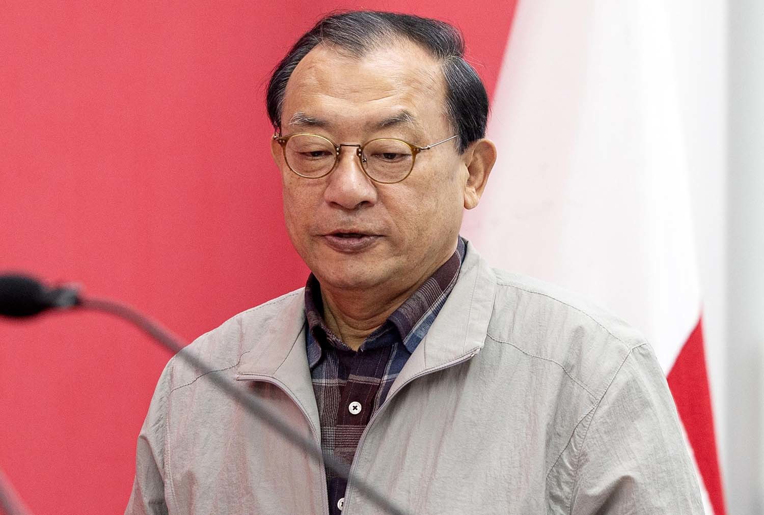 이정현 국민의힘 공천관리위원장이 16일 서울 여의도 중앙당사에서 김영환 충북도지사 컷오프(공천배제) 관련 브리핑을 위해 단상으로 향하고 있다. / 뉴스1