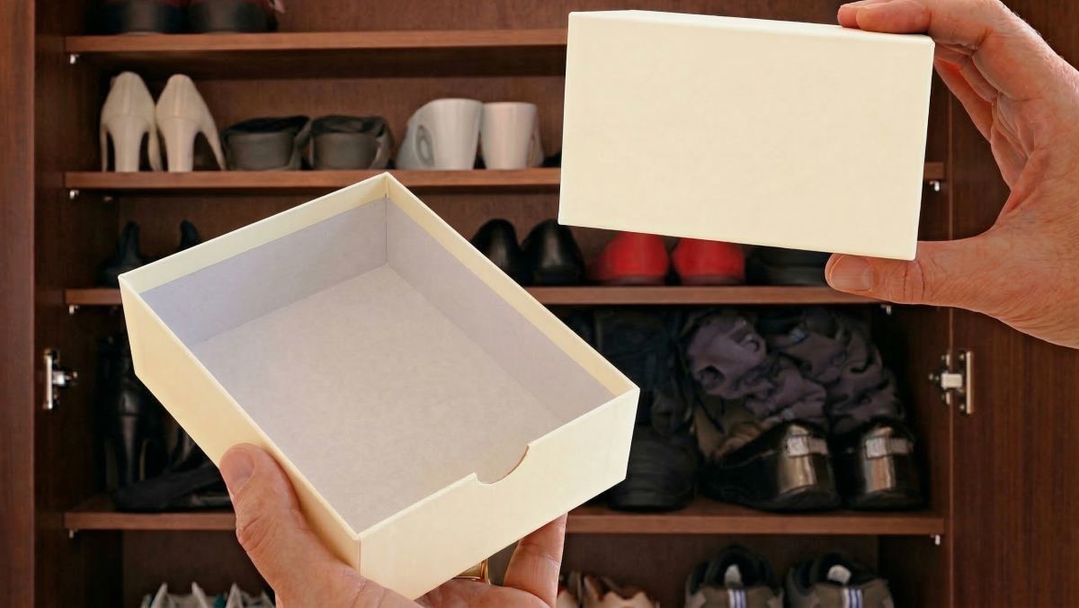 '작은 상자를 신발장으로 가져가보세요...' 기사 내용 토대로 AI툴 활용해 제작한 자료사진.